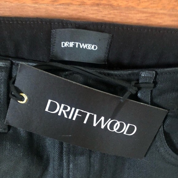 NWOT Driftwood Slim Skinny Embroidered Floral Denim Jeans Size 28 Black - Picture 14 of 15